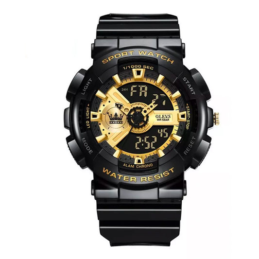 Olevs 1102 Unisex Shockproof Waterproof Digital Sports Silicone Wrist Watch