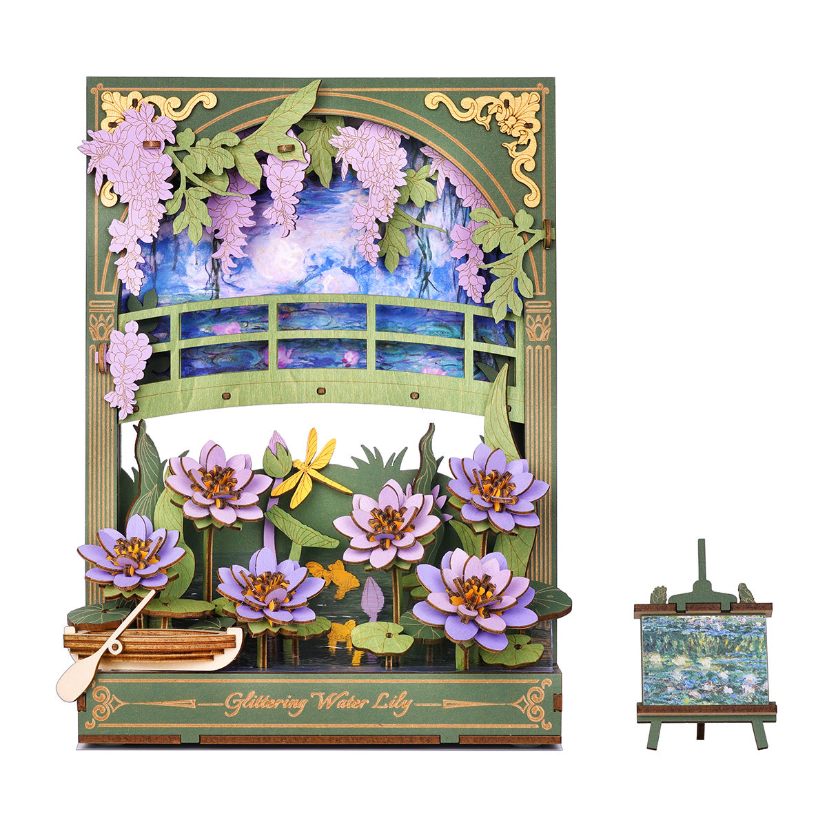 Robotime Glittering Water Lily Wall Art 3D Wooden Puzzle