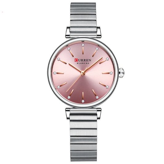 Curren 9081 Women's Quartz Slim Wristwatch With Stainless Steel Strap