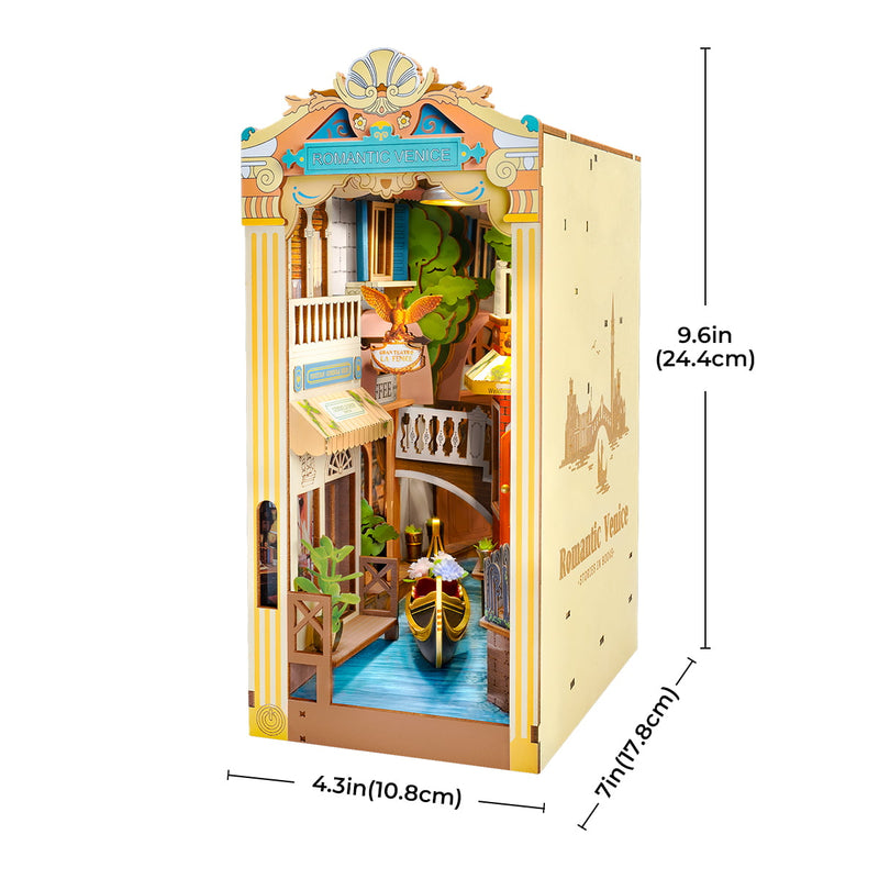 Robotime Romantic Venice DIY Book Nook Shelf Insert Miniature Dollhouse