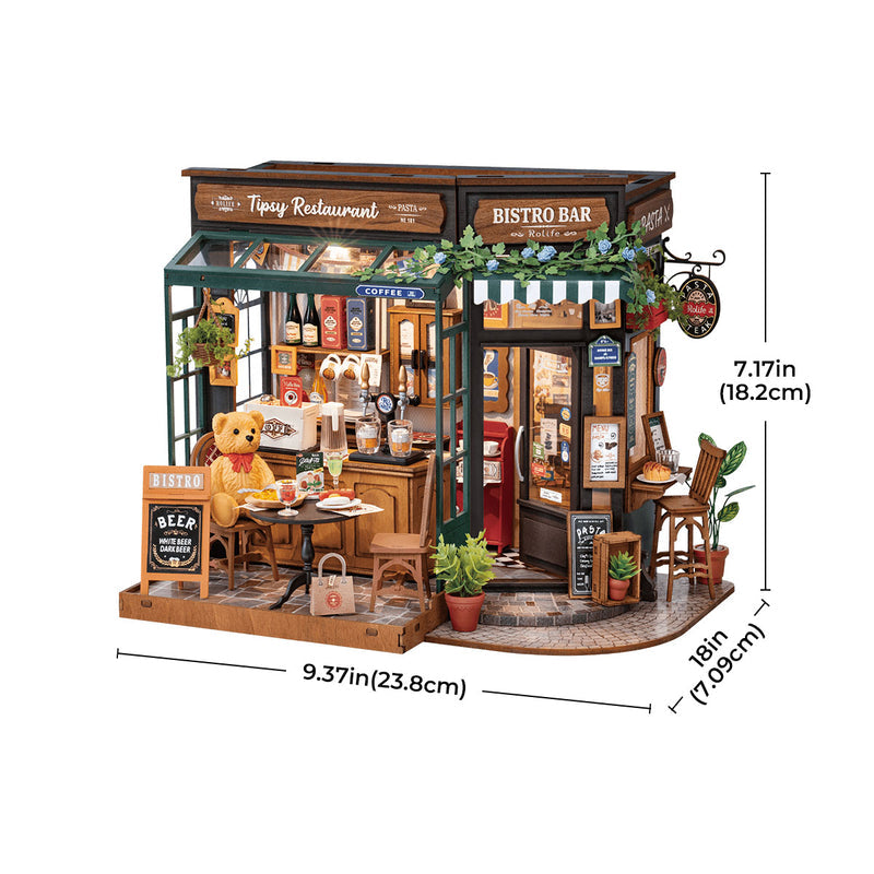 Robotime Tipsy Restaurant DIY Miniature House