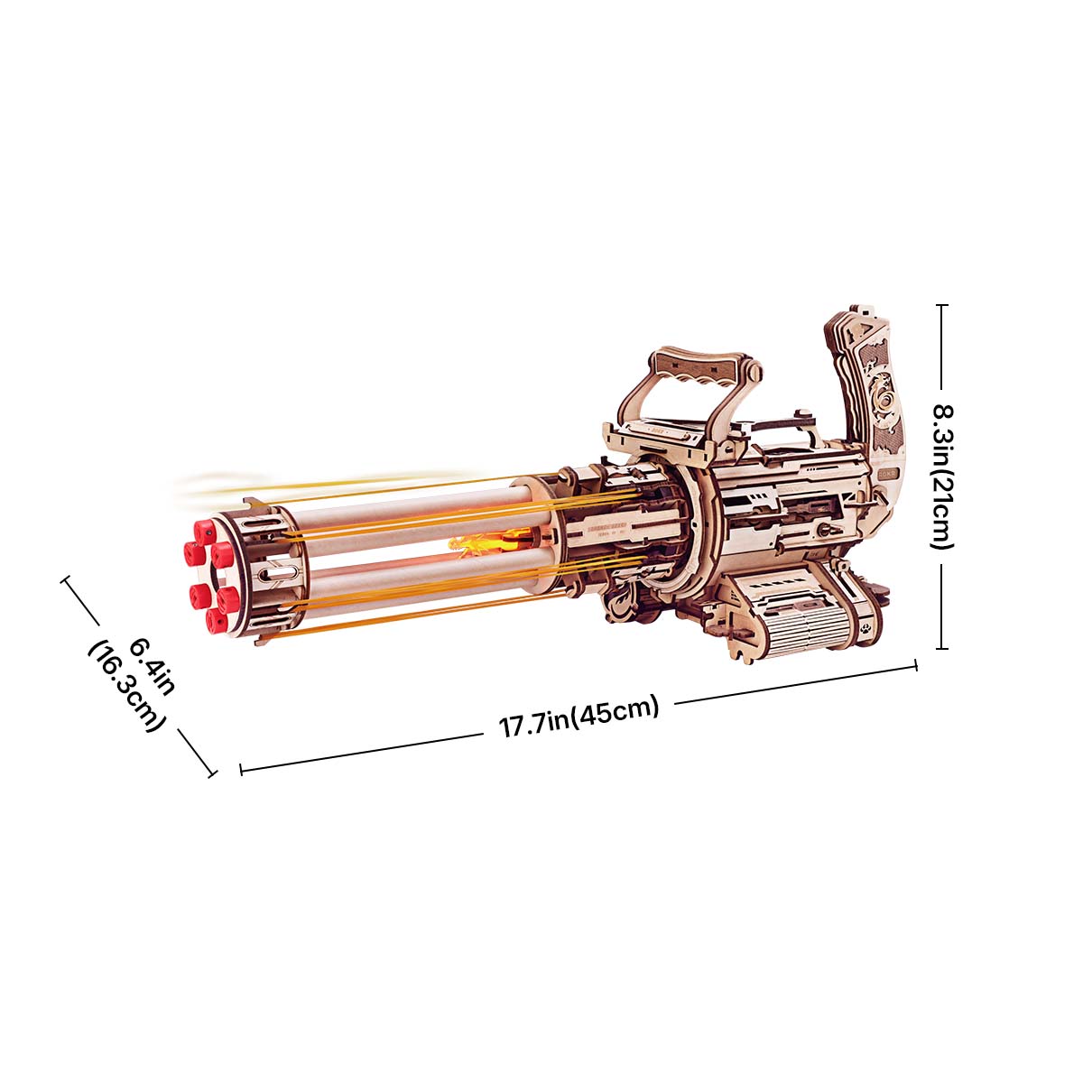 Robotime Rotating-Barrel Machine Toy Gun DIY 3D Wooden Puzzle