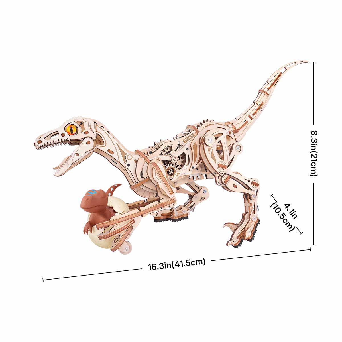 Robotime Velociraptor Mechanical Moving 3D Wooden Puzzle
