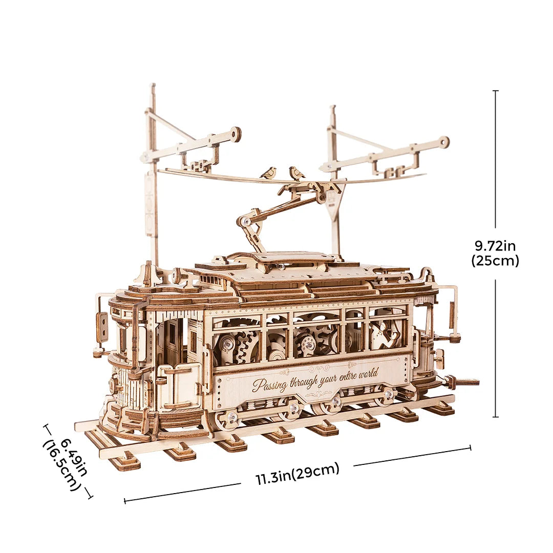 Robotime Classic City Tram DIY Moving 3D Wooden Puzzle