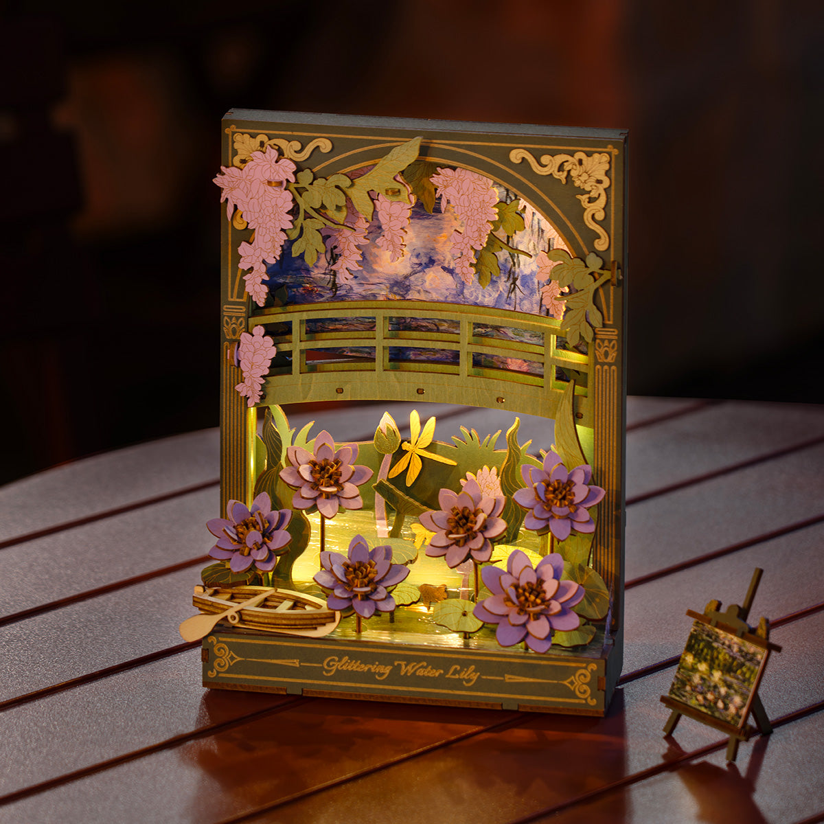 Robotime Glittering Water Lily Wall Art 3D Wooden Puzzle