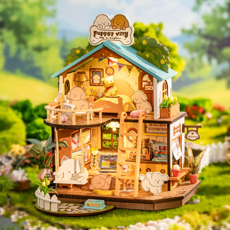 Robotime Puppy's Cozy Villa DIY Miniature House