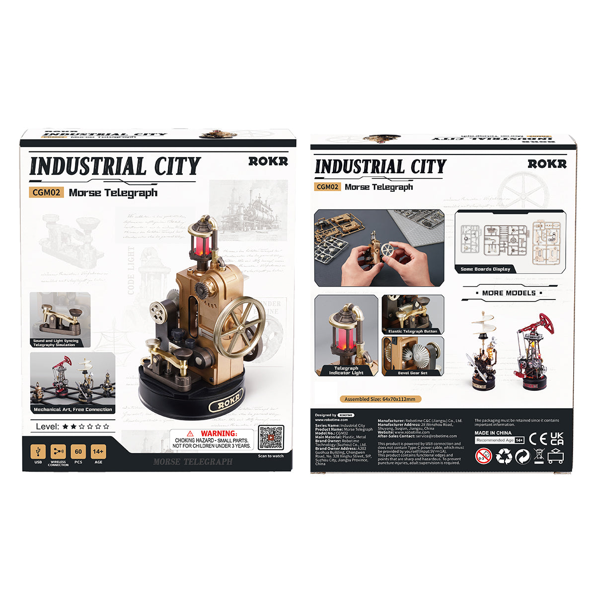 Robotime Morse Telegraph Mechanical 3D Puzzle