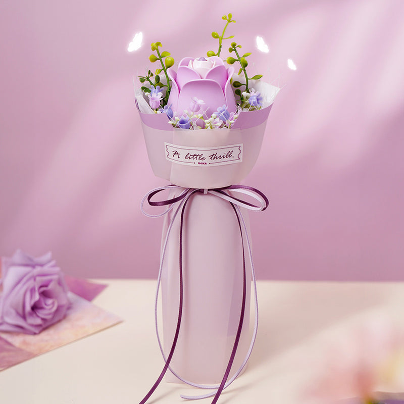 Robotime Purple Rose DIY Bouquet 3D Puzzle