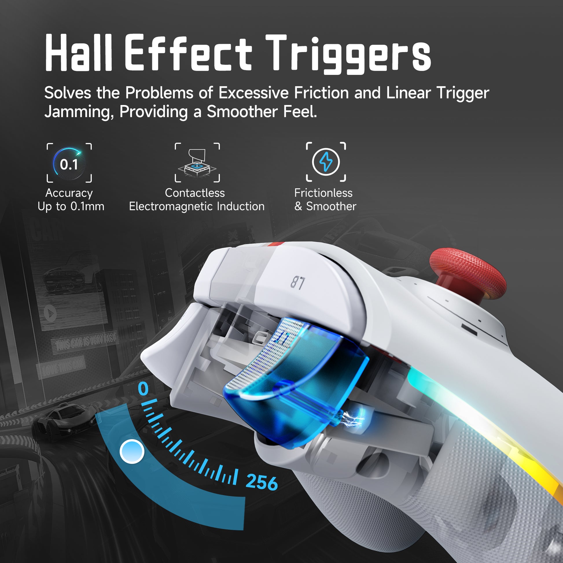 EasySMX X15 Wireless RGB Controller – Hall Effect Joystick & Trigger for Windows / Steam / Switch Mecha