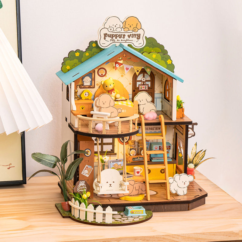 Robotime Puppy's Cozy Villa DIY Miniature House