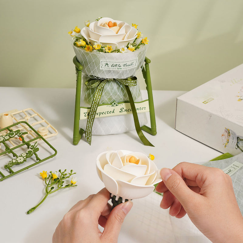 Robotime White Camellia DIY 3D Puzzle