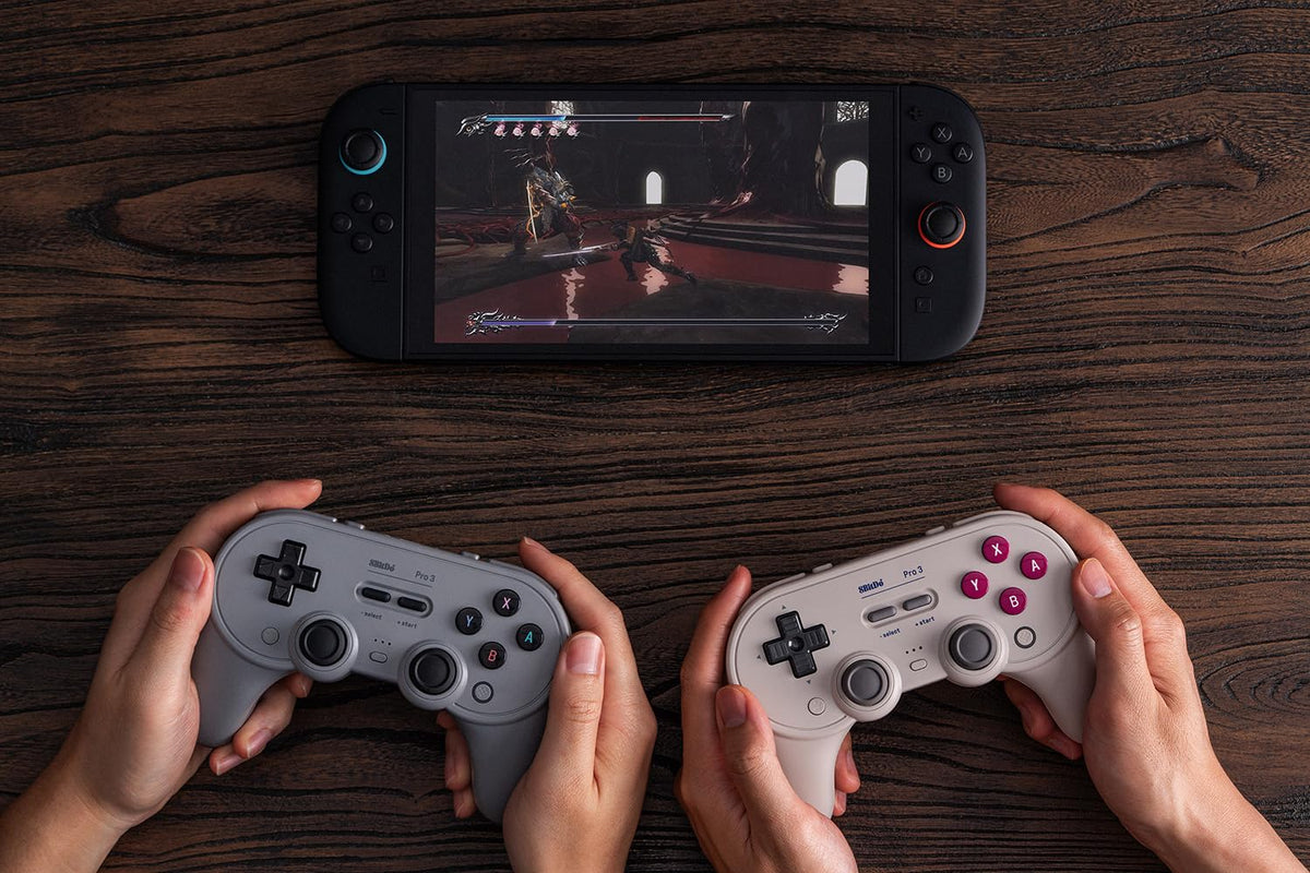 8BitDo Pro 3 Bluetooth Gamepad Controller For Switch Steam Windows & Mobile Gray