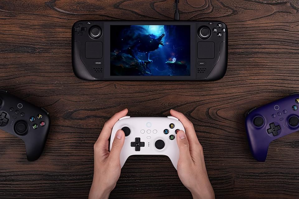 8BitDo Ultimate 2.4G Gaming Controller with Charging Dock (Hall Effect Joysticks) White