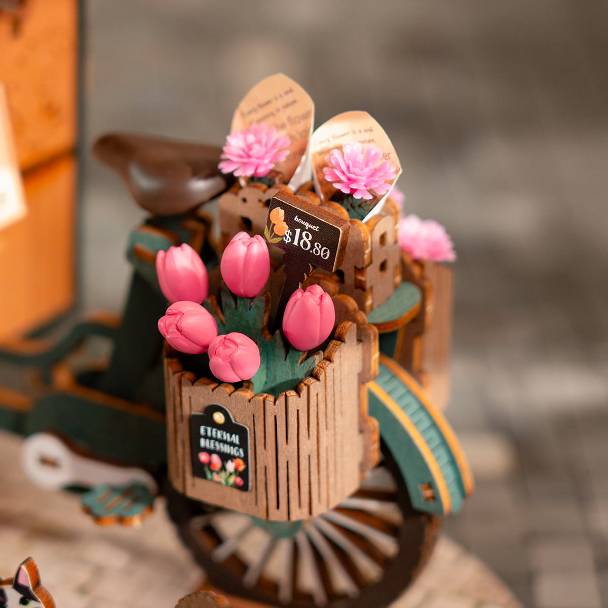 Robotime Blossom Cart 3D DIY Wooden Puzzle