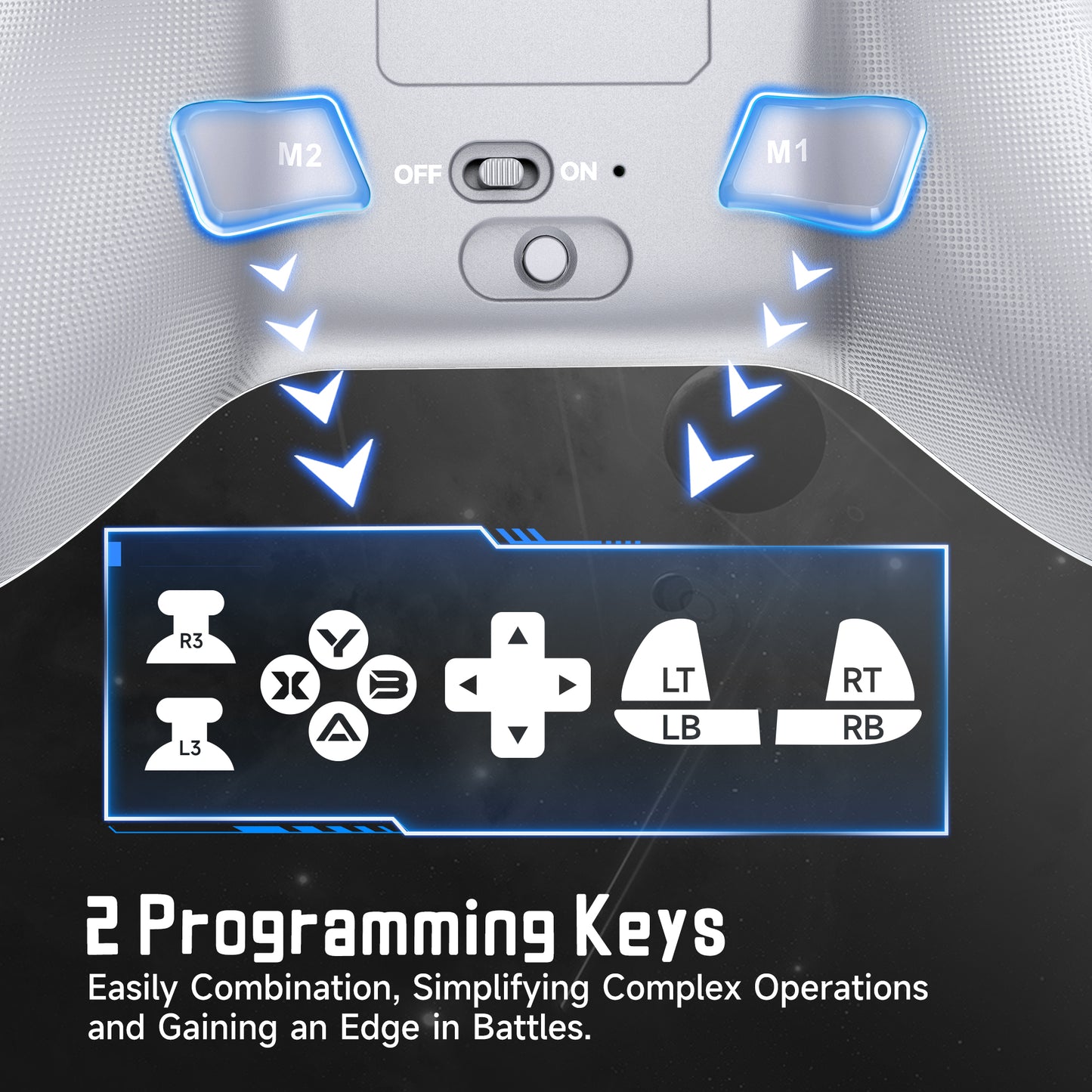 EasySMX X15 Wireless RGB Controller – Hall Effect Joystick & Trigger for Windows / Steam / Switch Mecha