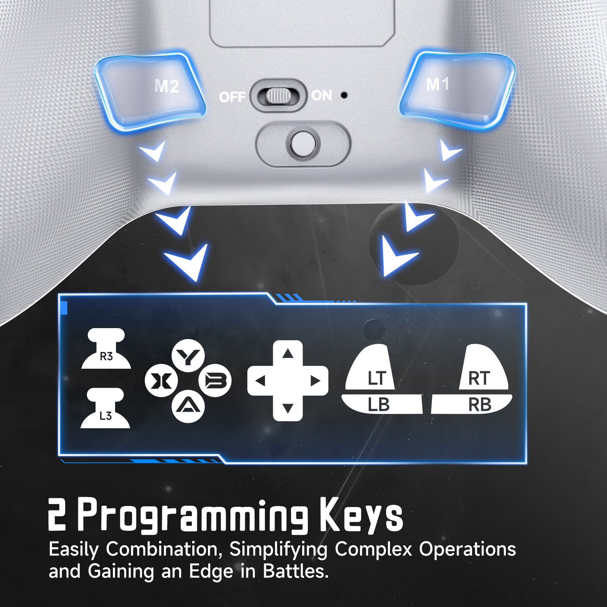 EasySMX X15 Wireless RGB Controller – Hall Effect Joystick & Trigger for Windows / Steam / Switch Mecha