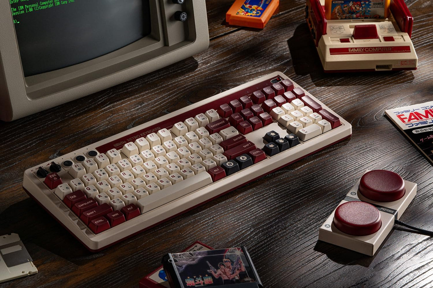 8BitDo Retro Mechanical Keyboard 108 Keys Fami Edition