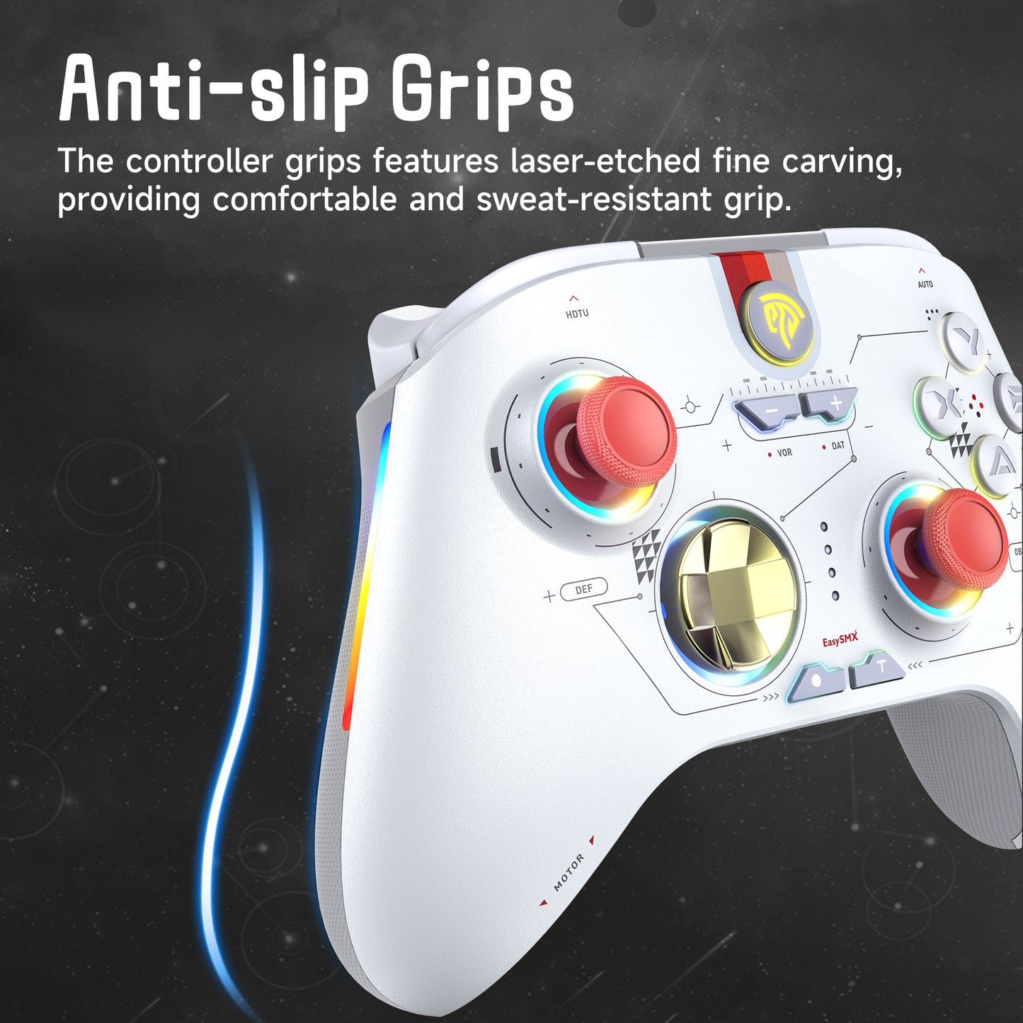 EasySMX X15 Wireless RGB Controller – Hall Effect Joystick & Trigger for Windows / Steam / Switch Mecha