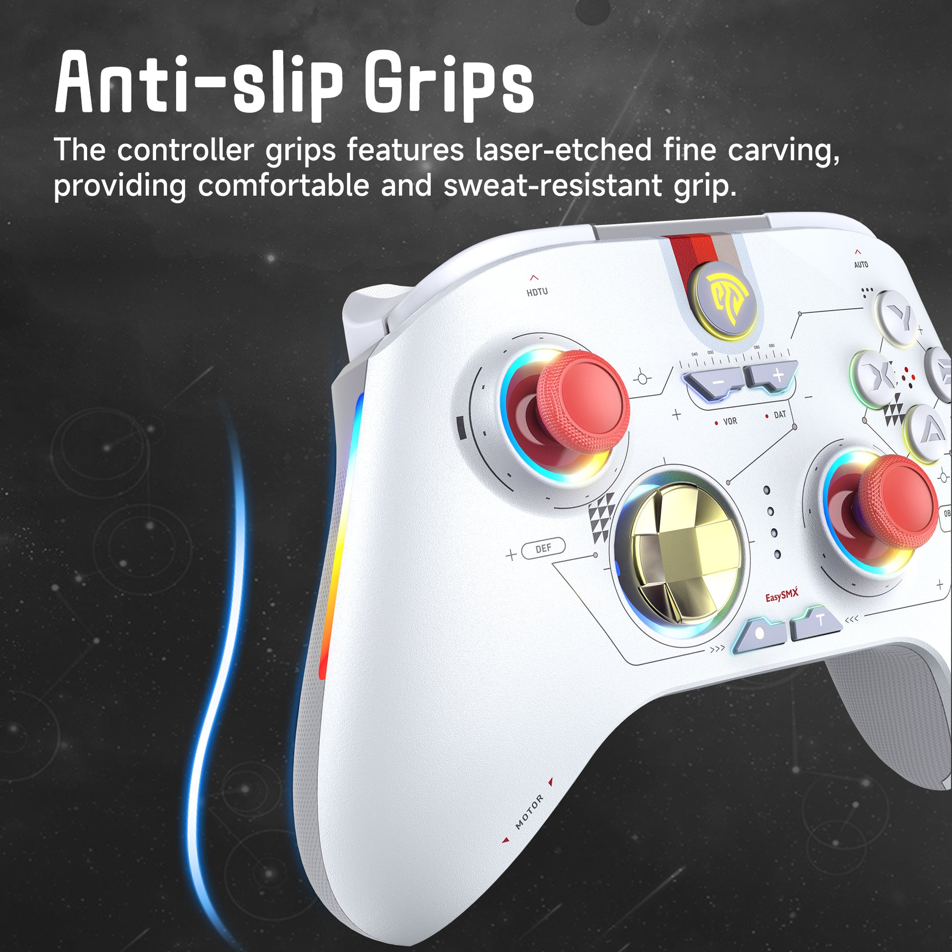 EasySMX X15 Wireless RGB Controller – Hall Effect Joystick & Trigger for Windows / Steam / Switch Mecha