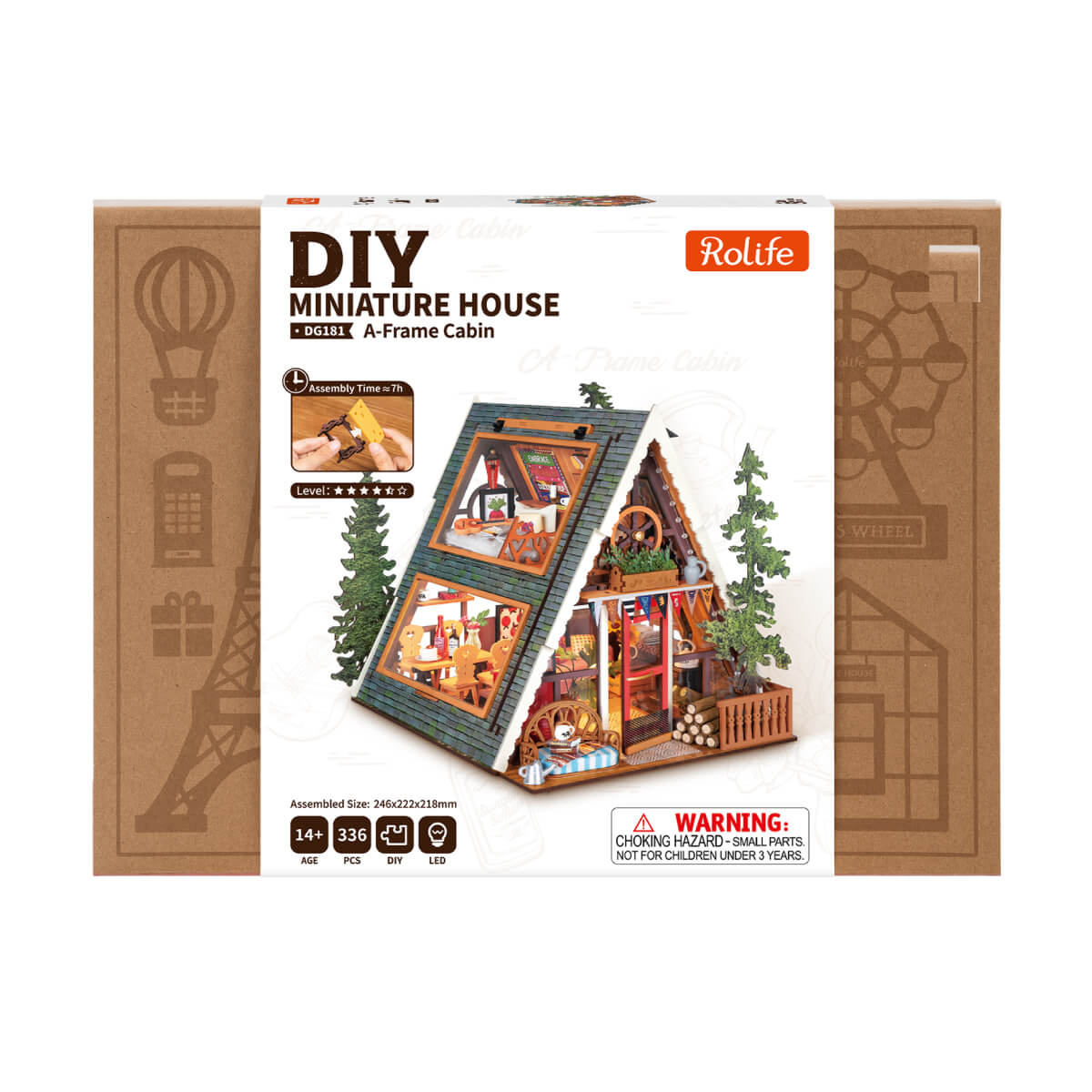 Robotime A-Frame Cabin DIY Miniature 3D House