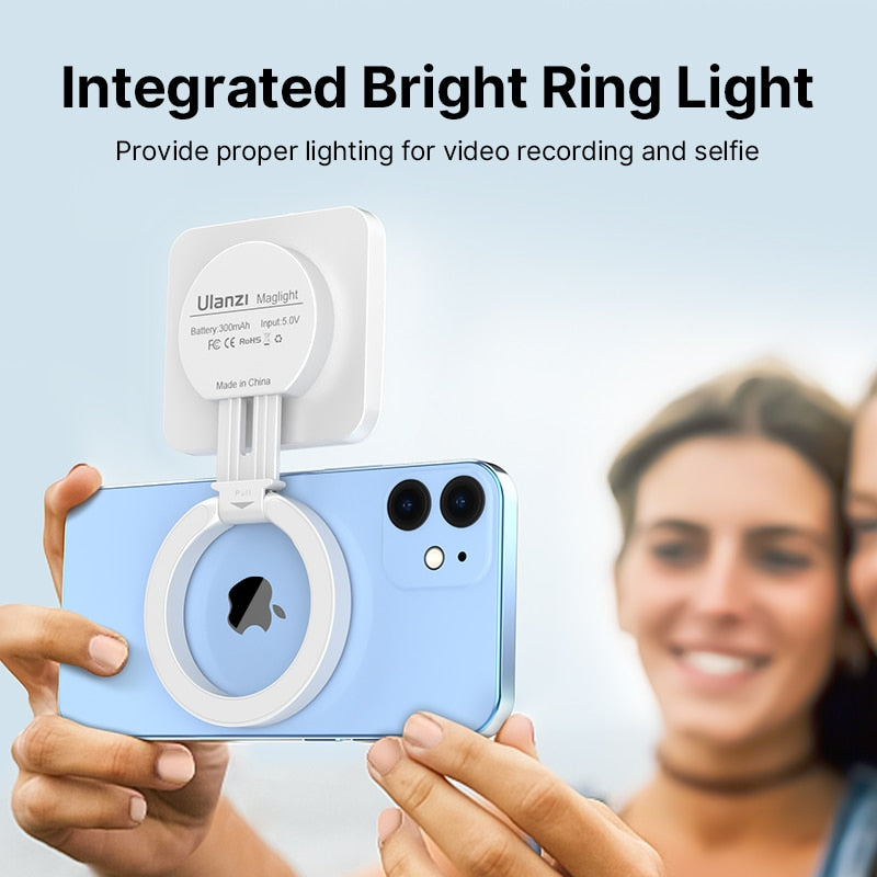 Ulanzi LT010 Magnetic Magsafe Video Light For Vlogging & Selfies