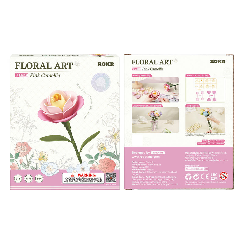 Robotime Pink Camellia Single Flower