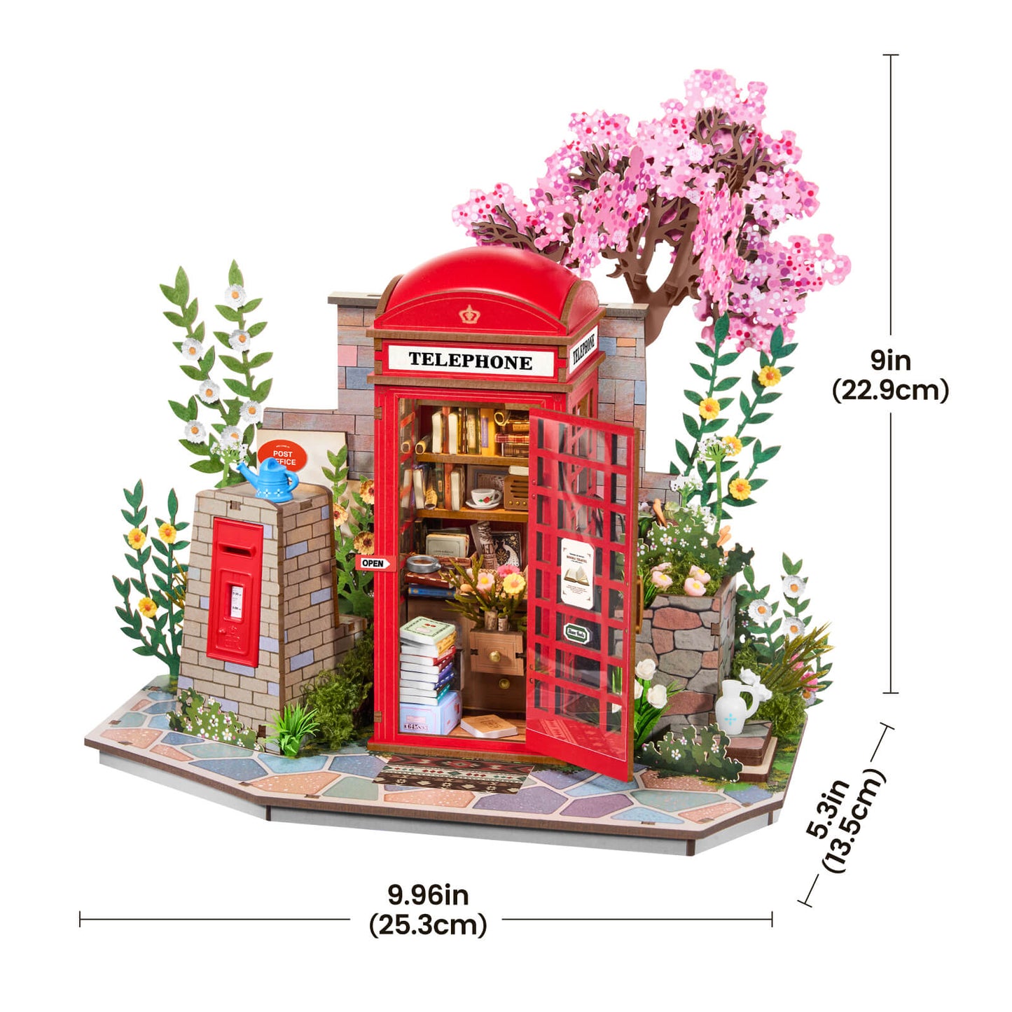 Robotime Blossom Book Booth 3D DIY Wooden Puzzle