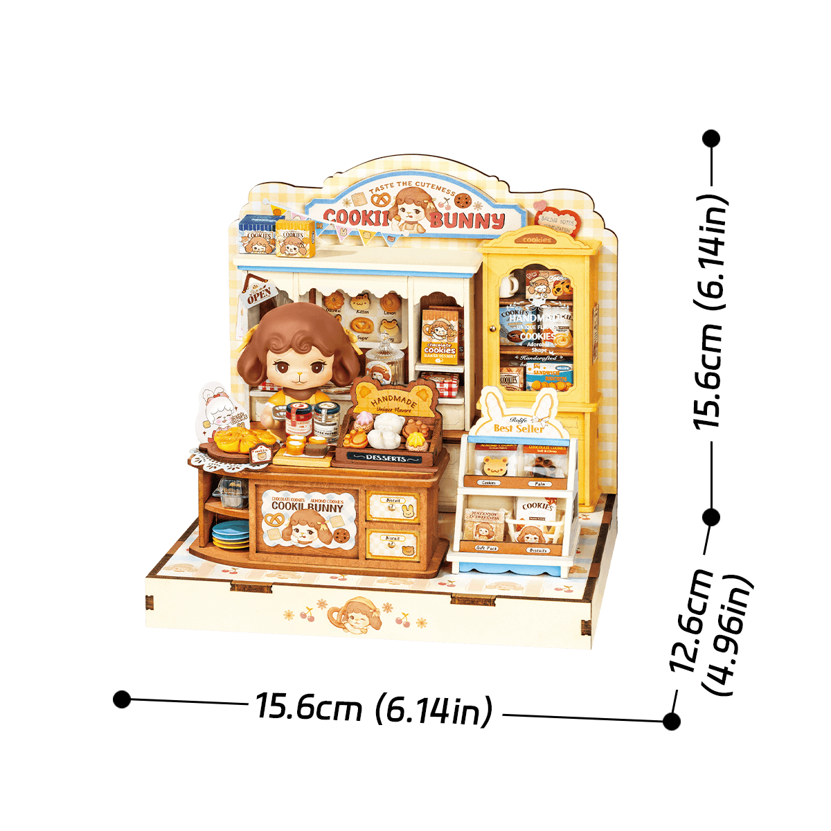 Robotime Cookii Bunny's Cookie Shop DIY Miniature 3D House