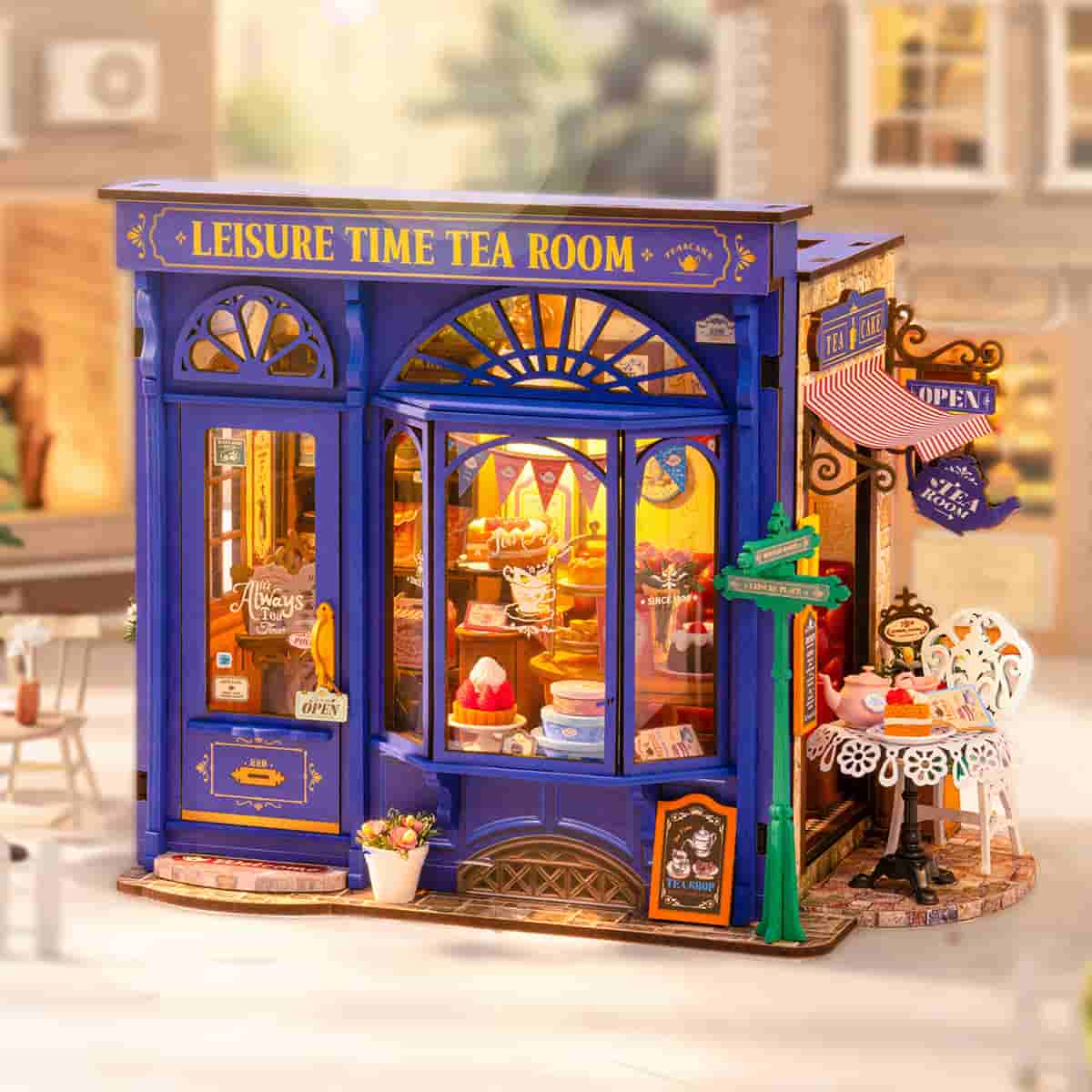 Robotime Leisure Time Tea Room DIY 3D Miniature House