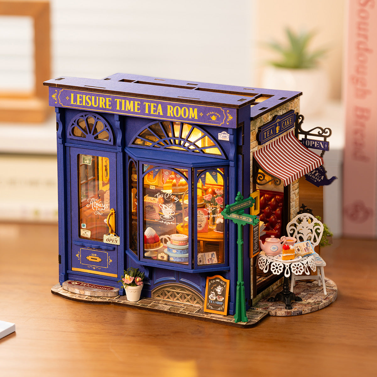 Robotime Leisure Time Tea Room DIY 3D Miniature House