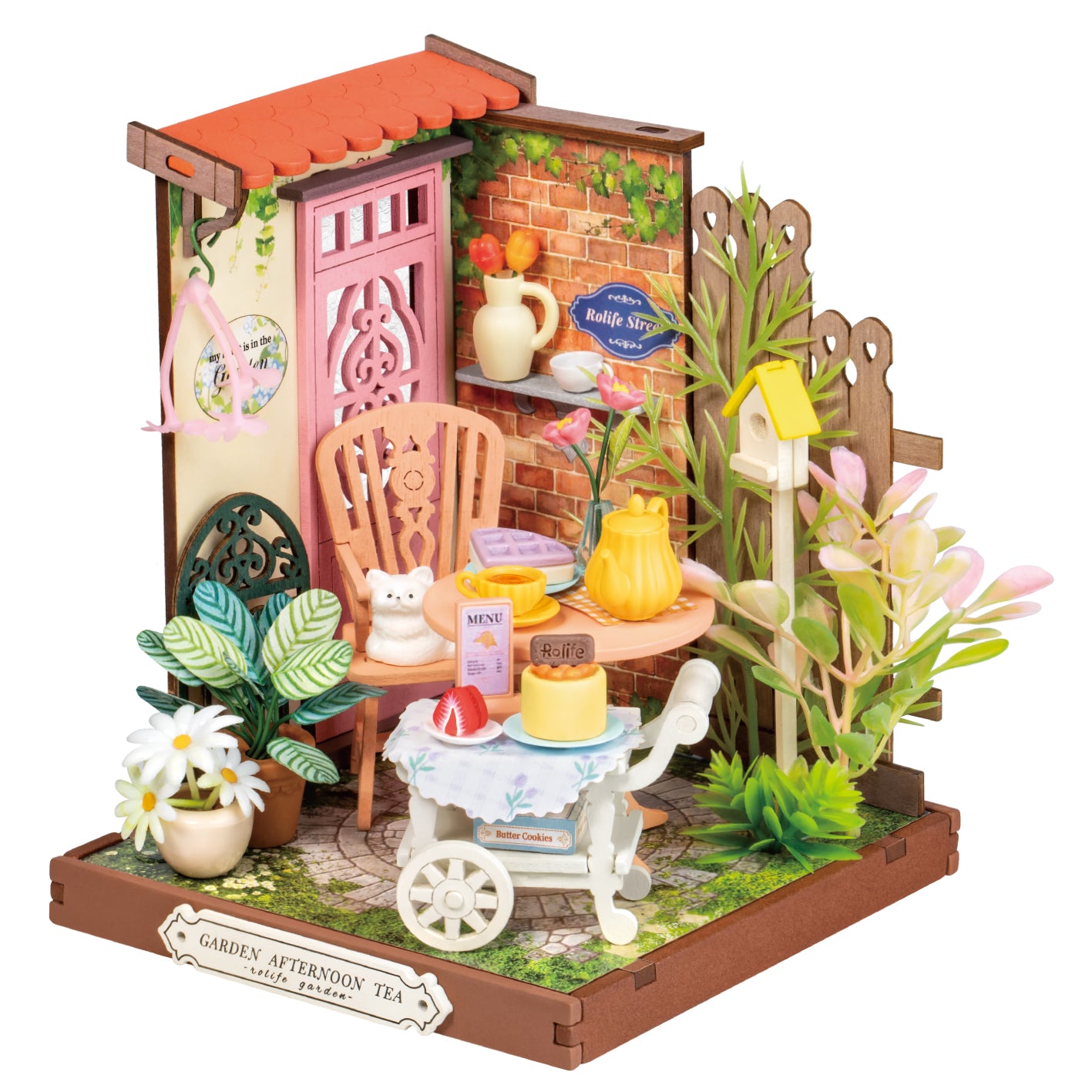 Robotime Fancy Tea Yard DIY 3D Miniature Dollhouse