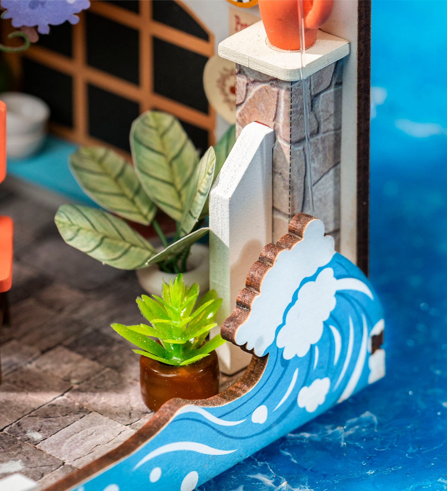 Robotime Sea Holiday Restaurant DIY 3D Miniature Dollhouse