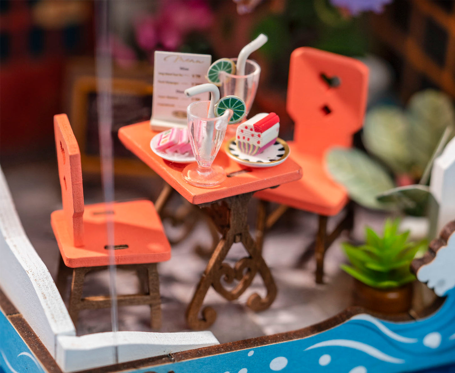 Robotime Sea Holiday Restaurant DIY 3D Miniature Dollhouse