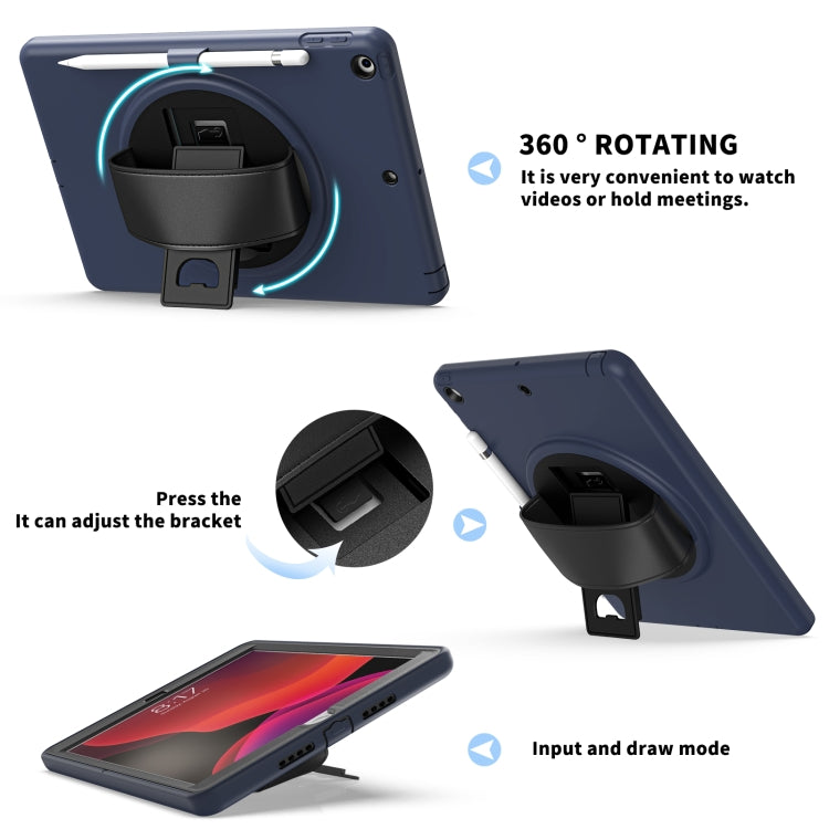 Heavy Duty Rugged Shockproof Cover & Stand iPad 10.2 inch 2021 /2020 /2019 Blue