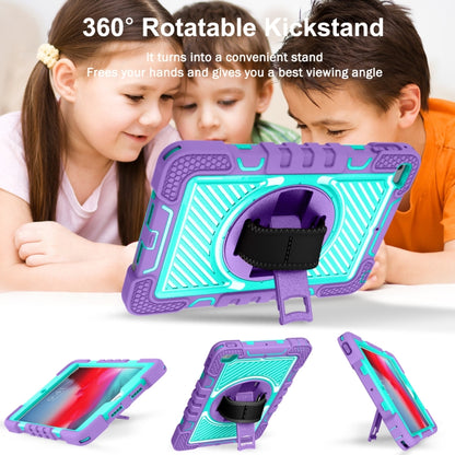 Shockproof Cover With Rotating Stand & Shoulder Strap iPad Mini 4 & Mini 5 Purple Mint