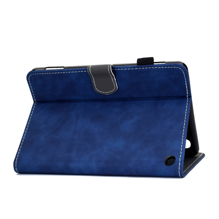 Flip Cover Case With Stand & Card Holder For Amazon Fire 7 2022 Navy