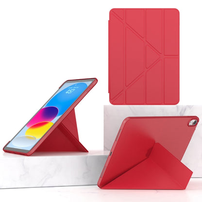Apple iPad 10th Gen 2022 10.9 inch Origami Flip Cover & Stand With Pen Holder Red