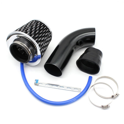 Universal High Performance Cold Air Intake Cone Filter Kit 76mm Diameter Carbon