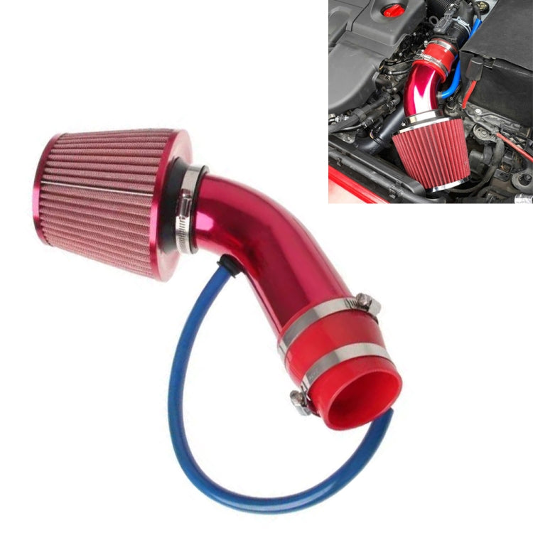 Universal High Performance Cold Air Intake Cone Filter Kit 76mm Diameter Red