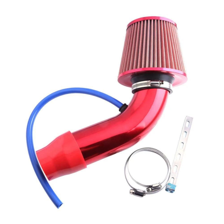Universal High Performance Cold Air Intake Cone Filter Kit 76mm Diameter Red