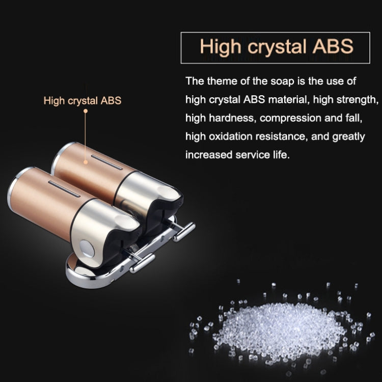 2 x 500ml Stainless Steel Double Wall Mount Soap Dispenser