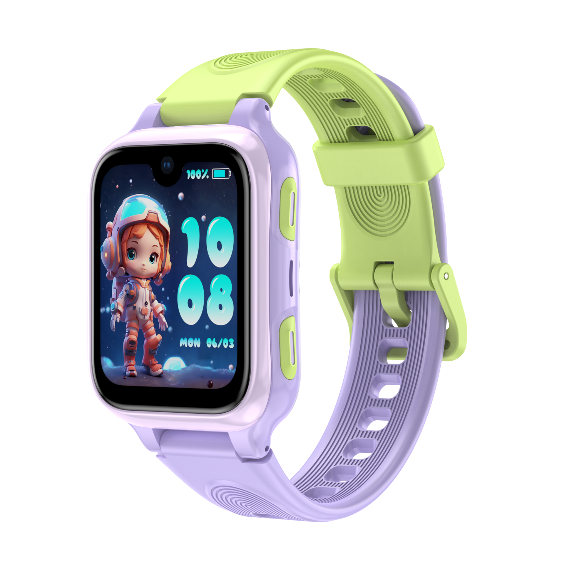 LAGENIO K9 AI Kids Phone Smart Watch & GPS Tracker With Parental Control App Purple
