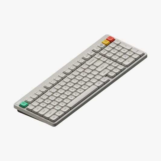 NuPhy Node 100 Low Profile Wireless Mechanical Keyboard Lunar White