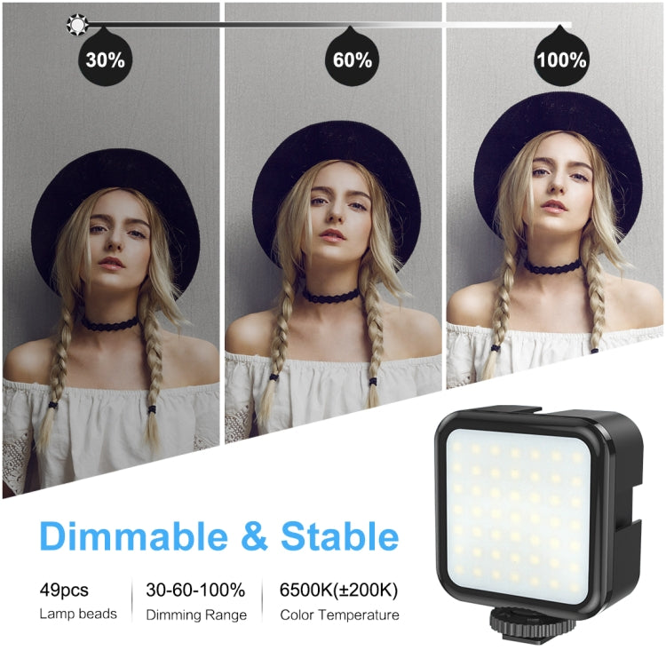 Puluz 49 LED Camera Video Fill Light For DSLR Nikon Canon Sony
