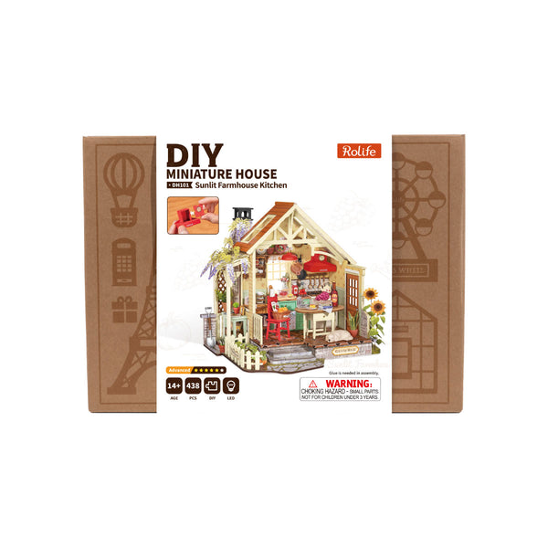 Robotime Sunlit Farmhouse Kitchen DIY Miniature House