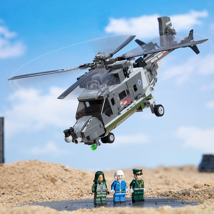 CAYI 2237 Helicopter Model Building Blocks STEM Toys Kit Set