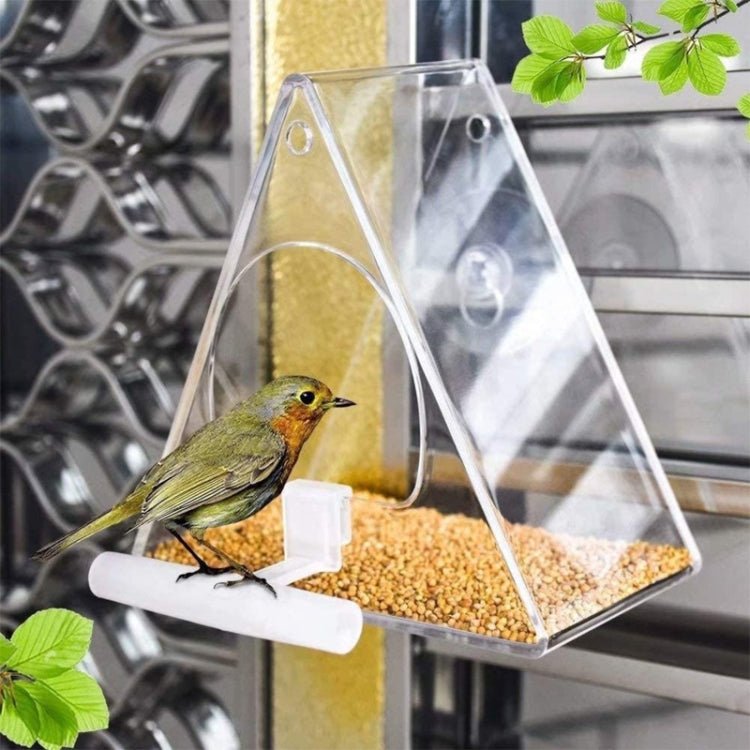 Outdoor Modern Hanging & Suction Cup Acrylic Minimalist Wild Bird Feeder