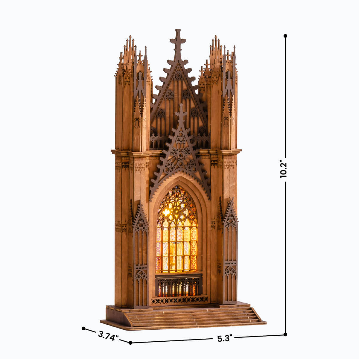 Robotime Twin-Tower Cathedral 3D DIY Wooden Puzzle