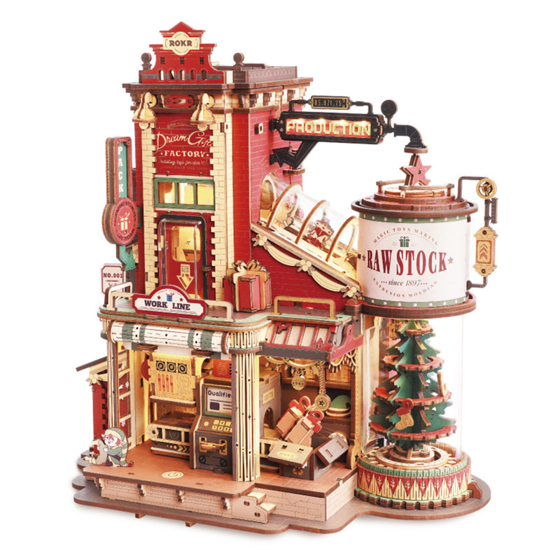Robotime Dream Gift Factory Wooden Music Box DIY 3D Puzzle