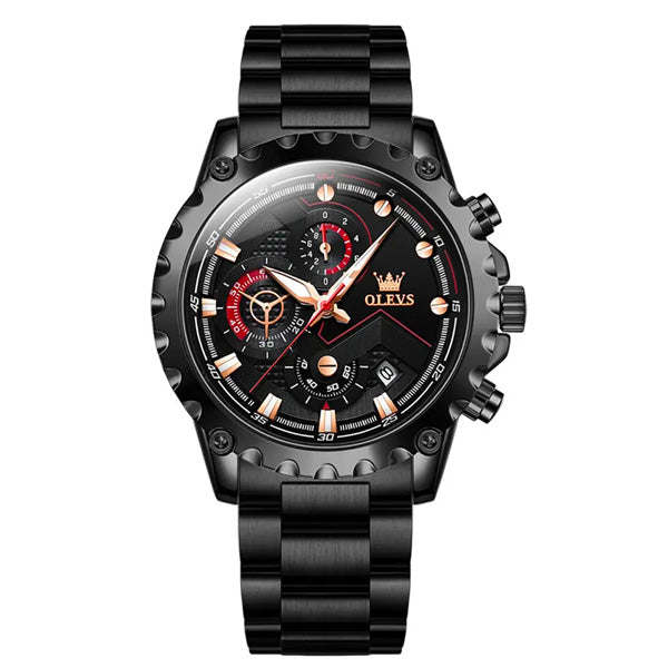 Olevs 2873 Mens Sports Multifunction Wrist Watch With Stainless Steel Strap